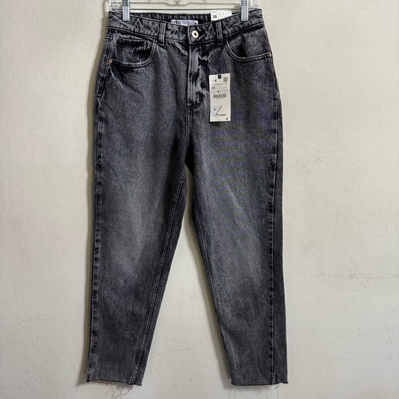 Sara Women's Black High Rise Mom Fit Denim Jeans Size 38 EUR( 6 US) - Picture 2 of 9